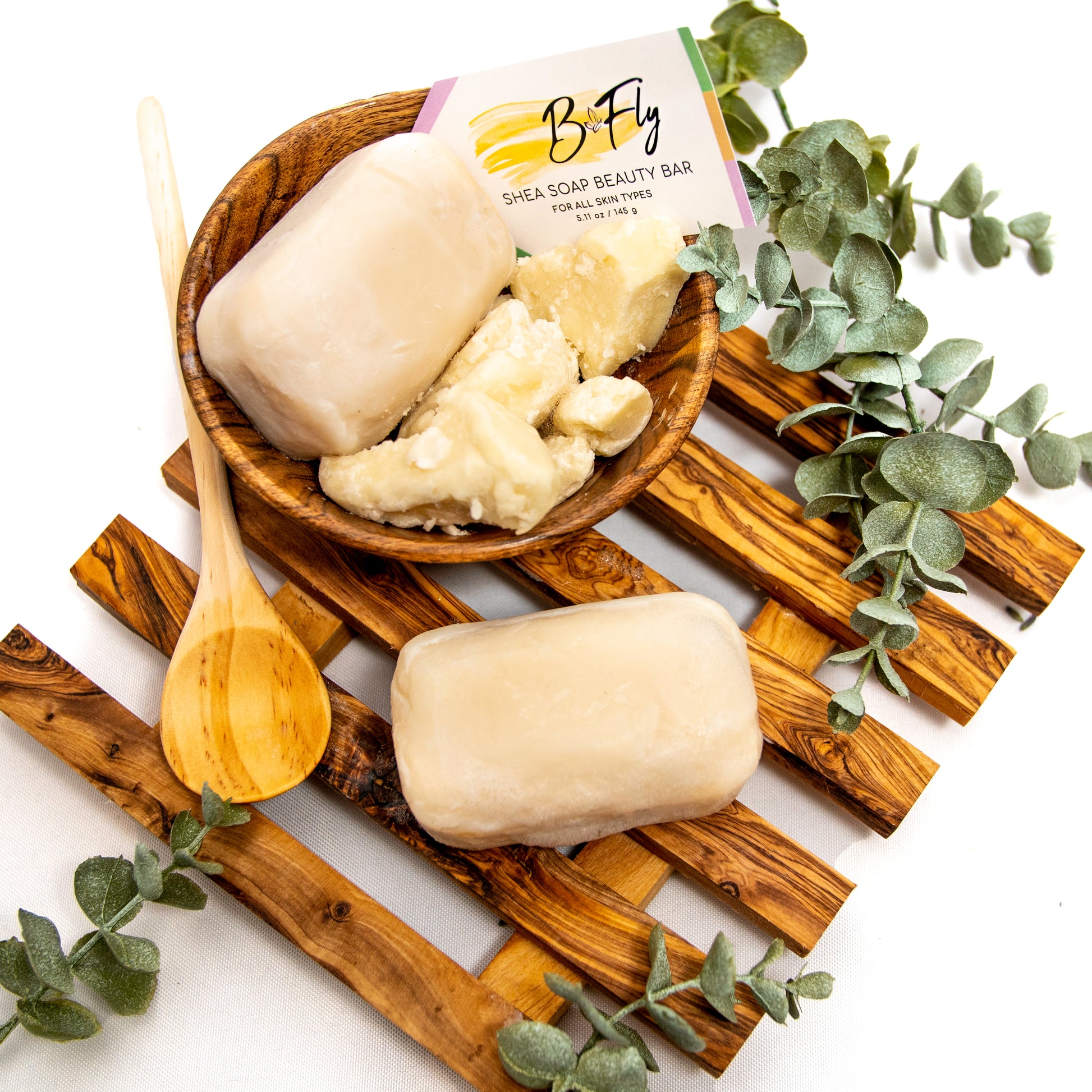 B Fly Shea Soap Beauty Bar - Hydrating, Gentle Soap for Restorative Skin